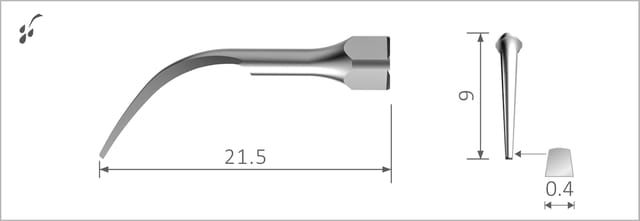 Xpedent Tips suitable for EMS Scaling Devices, XP-P1 - Each