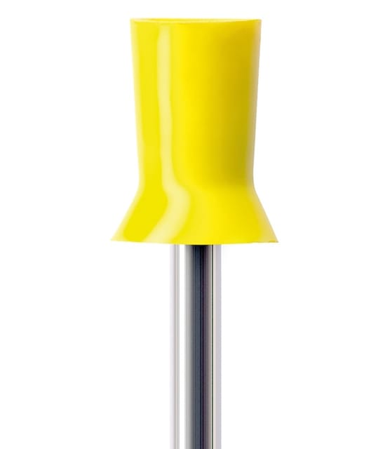 Prophylaxis Brush RA Rubber 060 Hard 600, Yellow, P1242G - Pack 100