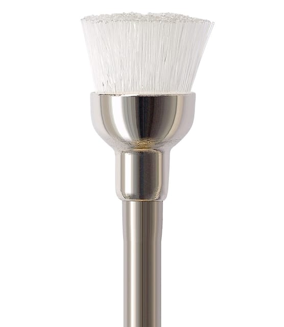 Prophylaxis Bristle Brush RA Nylon 070 Inverted Cone Medium500, White, P1257G - Pack 100