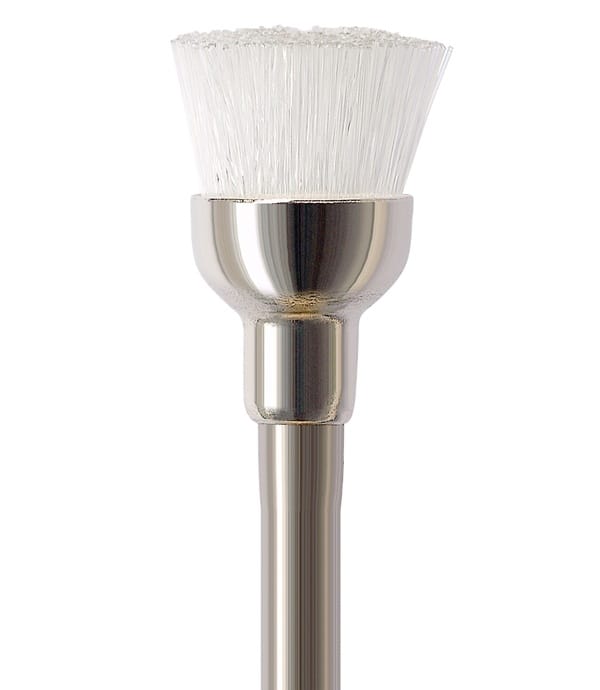 Prophylaxis Bristle Brush RA Nylon 070 Inverted Cone Medium500, White, P1257G - Pack 100