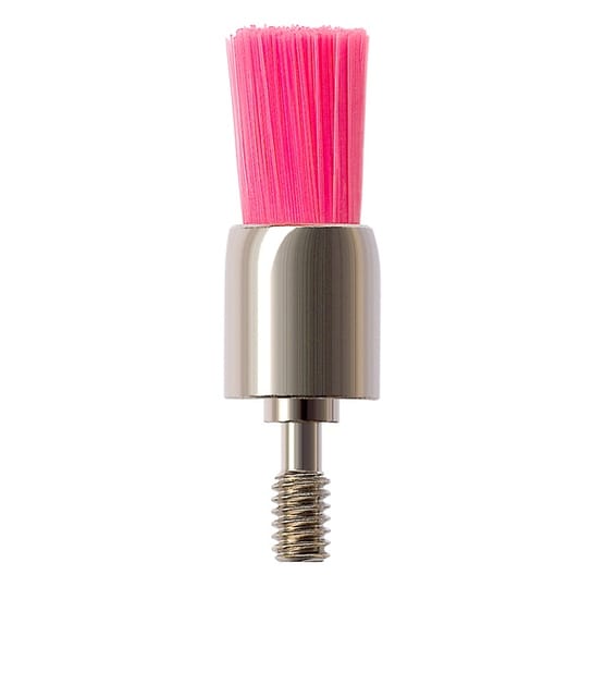 Prophylaxis Bristle Brush Screw Unmounted 045 Soft 400, Pink, P1482G - Pack 100