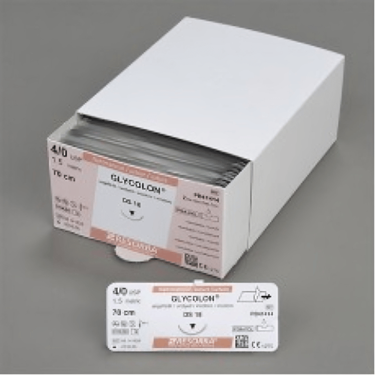 Glycolon Sutures 5/0 18mm 3/8 Circ R/Cut Violet 45cm DS18 - Box 24