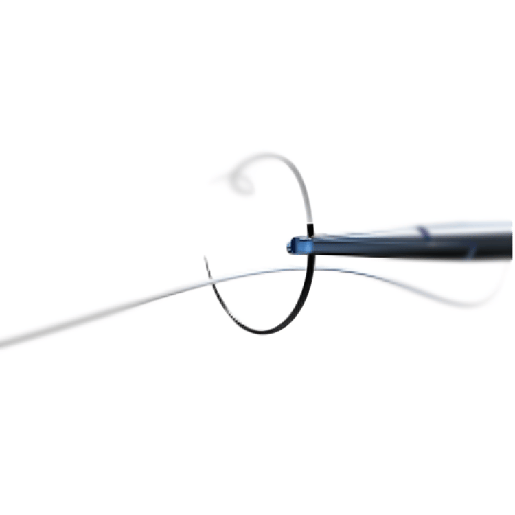 Suture PTFE 3/0 1/2 Circle Taper Cut 19mm DS Black - Box 12