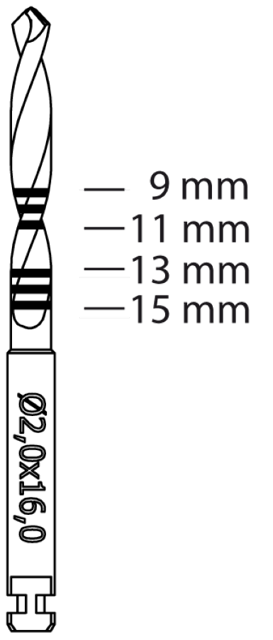 Pilot Stainless Steel Bur RA for Implantology RF210-020-RA - Pack 1