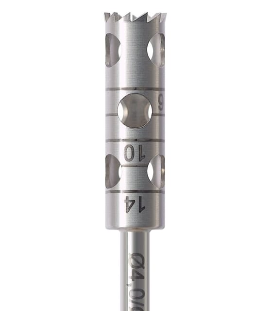 Trepan Stainless Steel Bur Long RA for Oral Surgery RF229L-040-RAL - Pack 1