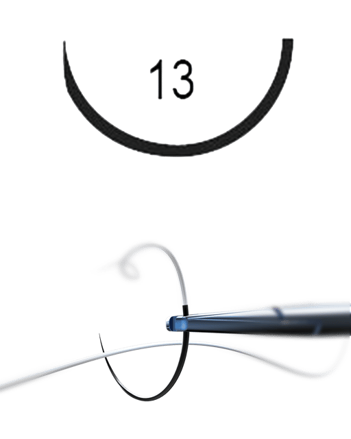 Suture PTFE 6/0 3/8 Rev  Cut 13mm DM Silver Needle - Box 12