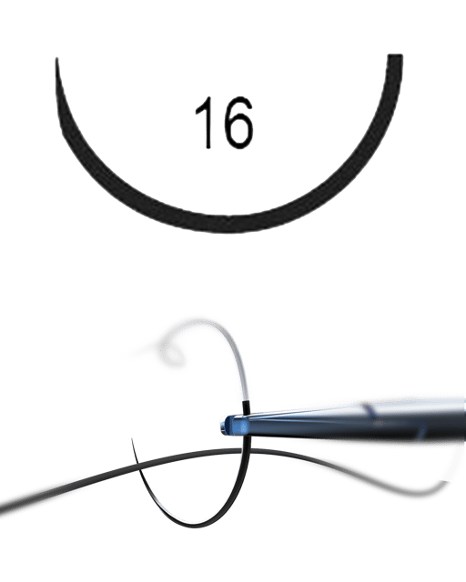 Suture PTFE 4/0 1/2 Circle Taper Cut 16mm DS Black - Box 12