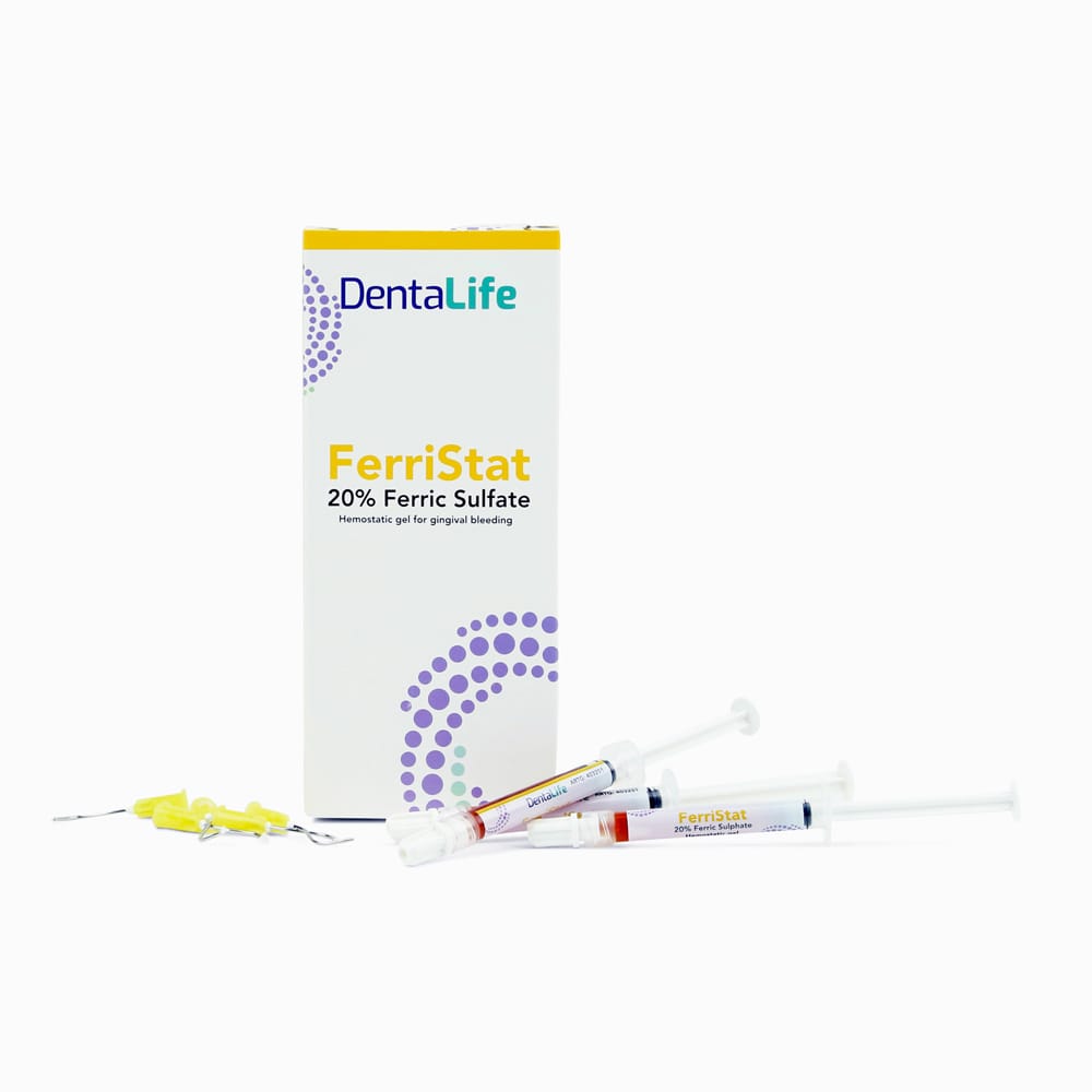 FerriStat 20% Ferric Sulfate Hemostatic Gel , 10 x 1.2ml Syringe with 20 x Infusor tips, DL2580 - Kit
