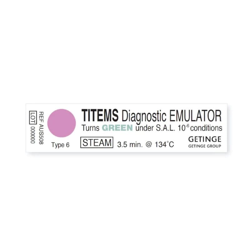 Getinge TITEMS Emulator Indicator Strip Class 6 - Bag 250