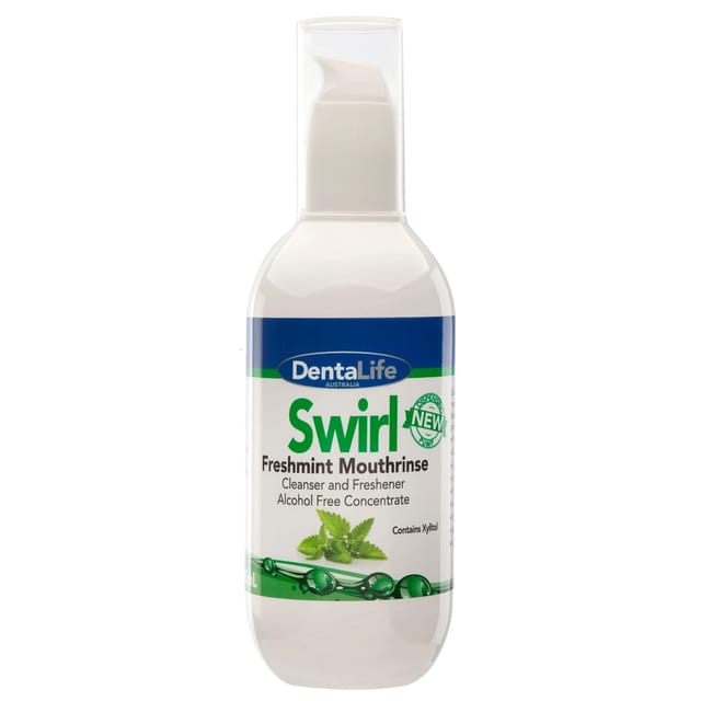 Dentalife Swirl Mouthrinse Concentrate Alcohol Free - FreshMint, 200ml