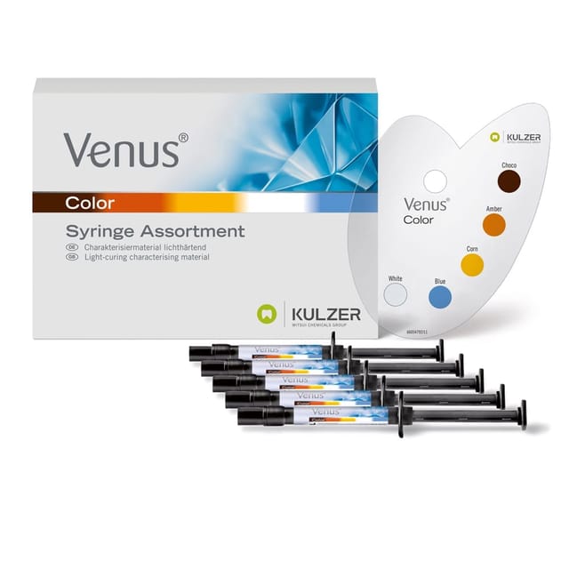 Kulzer Venus Color Syringe 1gm - Choco, 5 cannulas (tips)